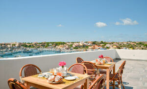 Vista del Mar Mediterraneo dalla terrazza dell'Hotel Vega Lampedusa